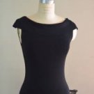 Womens J.A.C. S Black Dressy Sleeveless Knit Black Top Fold Down Collar