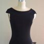 Womens J.A.C. S Black Dressy Sleeveless Knit Black Top Fold Down Collar