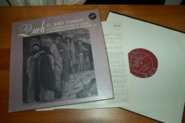 Bach St John Passion Vox Box Set VBX 202 Kammerchor Grossmann Record LP