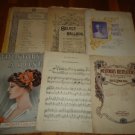 Lot 6 Vintage Antique Piano Sheet Music Sewn Spines Sweet Bunch of Daisies