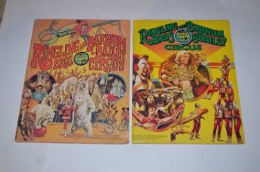Lot 2 Vintage Ringling Brothers Barnum Bailey Circus Souvenir Programs 1977 1979