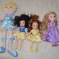 Lot 4 Disney Princess Dolls Toddler Tangled Rapunzel Cinderella Snow White Auror