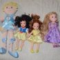 Lot 4 Disney Princess Dolls Toddler Tangled Rapunzel Cinderella Snow White Auror