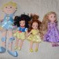 Lot 4 Disney Princess Dolls Toddler Tangled Rapunzel Cinderella Snow White Auror