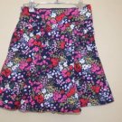 Girls size 7 Crazy 8 Flower Navy Blue Skirt Medium Length Below the Knee