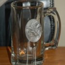 Duck Hunting Wildlife Beer Stein Glass Mug Gold Rimmed