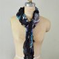 Womens Square Leopard Print Blue Purple Floral Scarf Kerchief