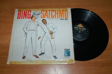 Original Mono Bing & Satchmo E3882P Crosby Billy May Louis Armstrong Record LP