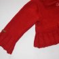 Girls size 3 Isabel Garreton Red Sweater Cardigan 2