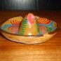 Vintage Acapulco Mexico Souvenir Ash Tray Handpainted Pottery Clay Sombrero Hat