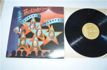 The Kinks Greatest Celluloid Heroes VG++ to NM Vinyl Record LP Promo Stamp