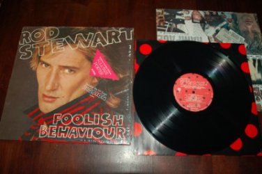 Rod Stewart Foolish Behaviour VG+++ Vinyl Record Shrink Poster Behavior