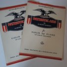 Lot 2 Vintage Patriotic Airs for Violin and Piano Sheet Music