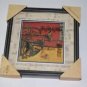 New Music Wall Art Brass Trumpet Decor 8"x8" Dimensional Glass