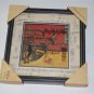 New Music Wall Art Brass Trumpet Decor 8"x8" Dimensional Glass