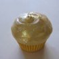 Handmade Yellow Cupcake Ornament Retro Bakery Decor Glittery Kitchen