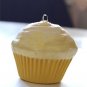 Handmade Yellow Cupcake Ornament Retro Bakery Decor Glittery Kitchen