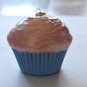 Handmade Pink Blue Cupcake Ornament Retro Bakery Decor Glittery Kitchen