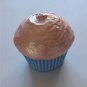 Handmade Pink Blue Cupcake Ornament Retro Bakery Decor Glittery Kitchen