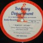 US Treasury Dept Radio Frank Sinatra Transcription 16" inch record 39 40