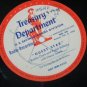 US Treasury Dept Radio Buddy Clark Transcription 16" inch record no. 45 46