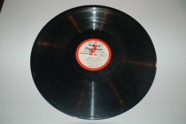 US Treasury Dept Radio Perry Como Transcription 16" inch record no. 53 54