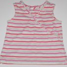 Girls Hanna Andersson size 100 Pink Green Blue White Stripe Sleeveless Shirt