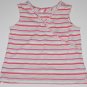 Girls Hanna Andersson size 100 Pink Green Blue White Stripe Sleeveless Shirt
