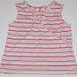 Girls Hanna Andersson size 100 Pink Green Blue White Stripe Sleeveless Shirt