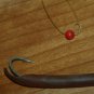 Vintage Glass Eye Fishing Al Lure Rubber Eel Hook Salt Water Worm Tackle