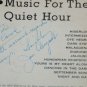 SIGNED Rare Autographed Jan August Music for the Quiet Hour Mercury Vinyl Record
