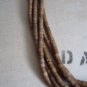 Vintage Beaded Multi Layer Necklace Summer Brown White