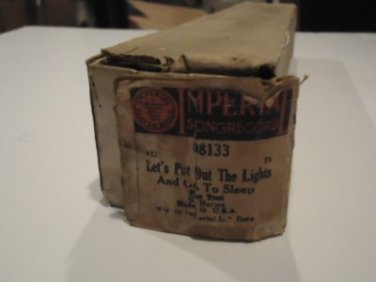 Vintage Imperial Let's Put Out the Lights and Go Player Piano Roll Music Decor