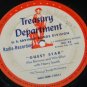 US Treasury Dept Radio Abe Burrows Transcription 16" inch record no. 47 48