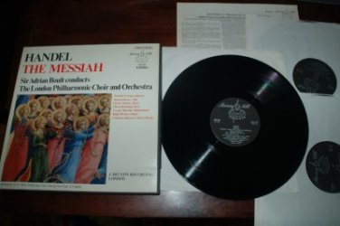 Handel The Messiah Sir Adrian Boult 2LP Box Set Murray Hill Vinyl NM Record