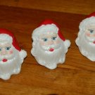 Lot 3 Ceramic Santa Christmas Tree Ornaments