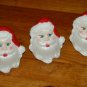 Lot 3 Ceramic Santa Christmas Tree Ornaments