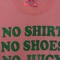 Juicy Couture P Petite No Shirt Shoes Juicy Coral Green Tee Shirt Short Sleeve