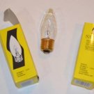 Lot 2 NEW Satco S3231 25 Watt 120V Clear Torpedo Standard Base Light Bulbs 25W