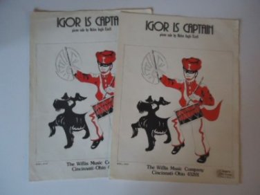 Lot 2 Vintage Igor is Captain Sheet Music Helen Ingle Ezell