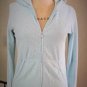 Lot 2 Womens size L Juicy Couture Terry Track Jackets White Turquoise Light Blue