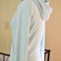 Lot 2 Womens size L Juicy Couture Terry Track Jackets White Turquoise Light Blue