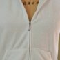 Lot 2 Womens size L Juicy Couture Terry Track Jackets White Turquoise Light Blue