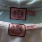 Lot 2 Womens size L Juicy Couture Terry Track Jackets White Turquoise Light Blue