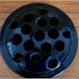 Vintage Black Glass Floral Frog