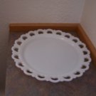 Heavy White Milk Glass Giant Platter 13" Round