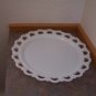 Heavy White Milk Glass Giant Platter 13" Round