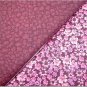 Tiny Pink Floral On Burgandy n' Burgandy Pebble Print - TWO Fat Quarters (2868)