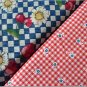Red w/Blue Flowers n' Strawberries & Daisies - TWO Fat Quarters (2876)