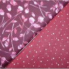 Burgandy & Dots n' Burgandy & Pink Floral - TWO Fat Quarters (2877)